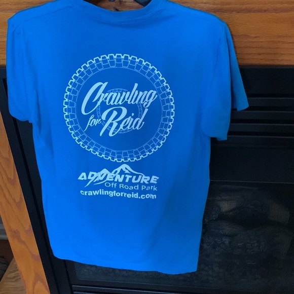 Crawling for reid teal short sleeve  t shirt size small unisex - Picture 2 of 5